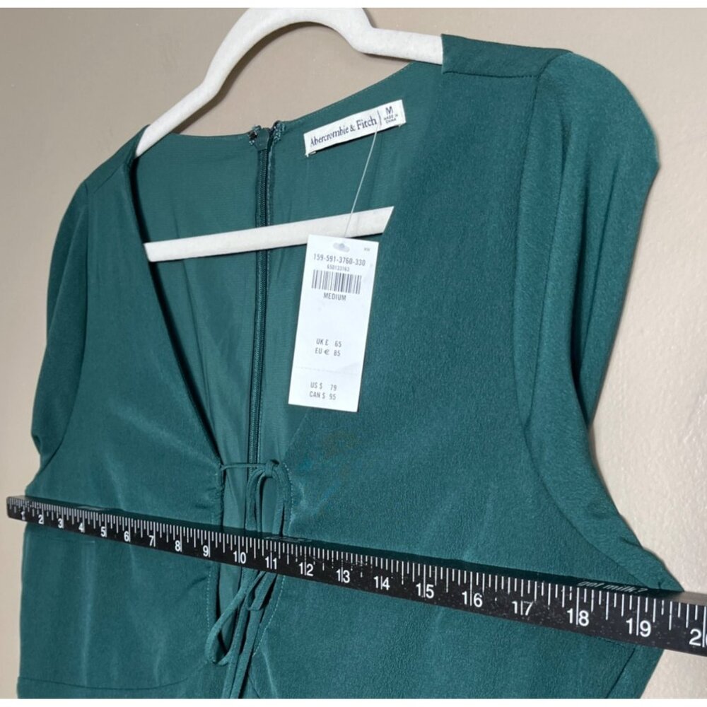 NWT Abercrombie & Fitch Dress Green Mini Pencil Glam Balloon Womens M - Picture 5 of 10